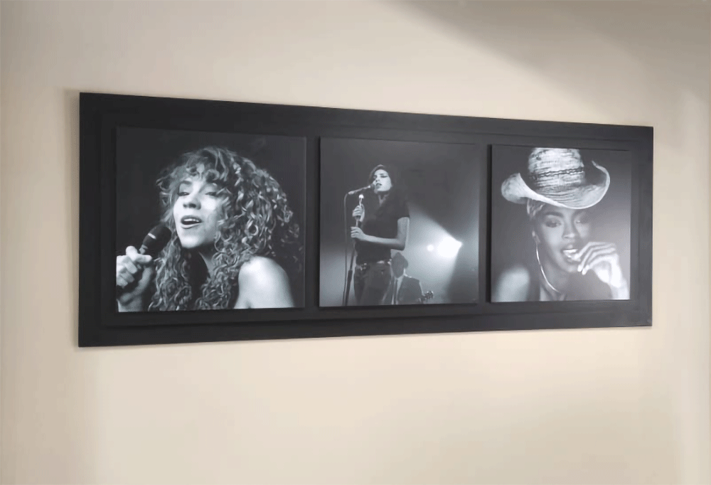Tableau triptyque noir et blanc - Décoration murale artistique Marrakech