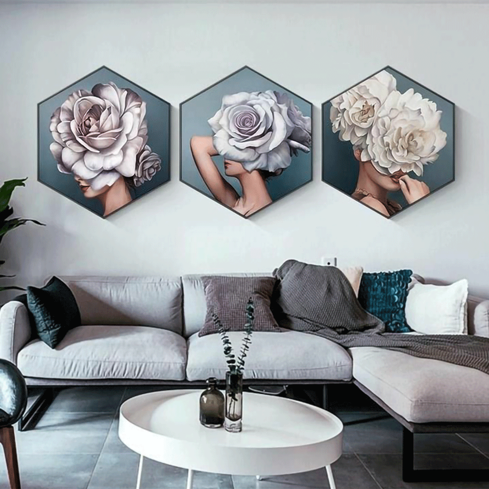 Tableaux hexagonaux personnalisés - Décoration Marrakech